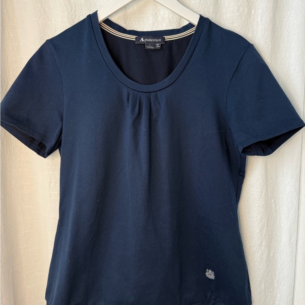 Aquascutum Dark Blue Short Sleeve Tee